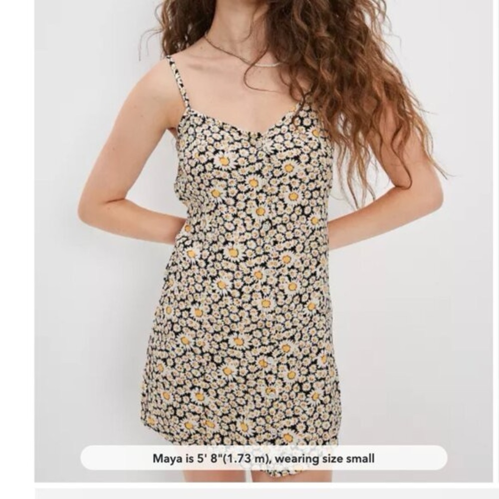 American Eagle Outfitters Black Floral Mini Dress